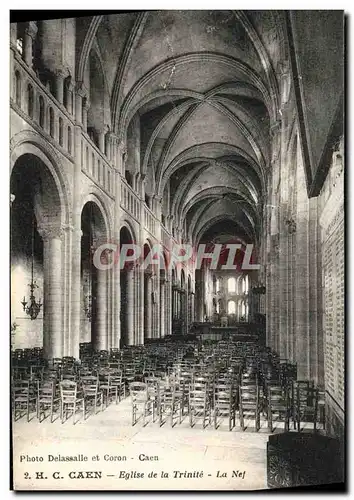 Ansichtskarte AK Caen Eglise de la Trinite La nef