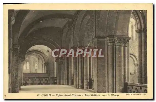 Cartes postales Caen Eglise Saint Etienne Triforium vers le choeur