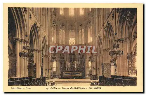 Cartes postales Caen Choeur de Saint Etienne Les grilles