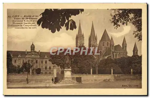 Ansichtskarte AK Caen Abside et les Tours de St Etienne