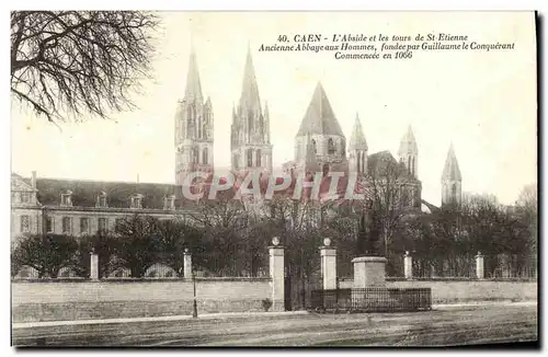 Ansichtskarte AK Caen Abside et les Tours de Saint Etienne