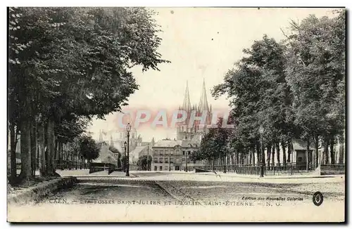 Ansichtskarte AK Caen Fosses St julien et eglise Saint Etienne