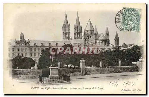 Ansichtskarte AK Caen Eglise Saint Etienne Abbaye aux hommes et le Lycee