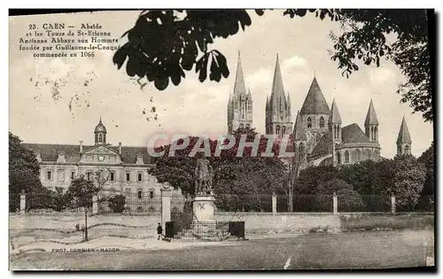 Ansichtskarte AK Caen Eglise Saint Etienne Abbaye aux hommes et le Lycee