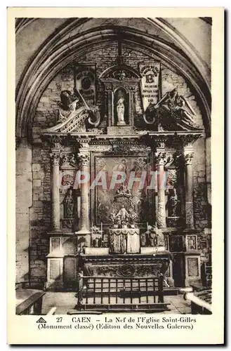 Ansichtskarte AK Caen Nef de l Eglise Saint Gilles