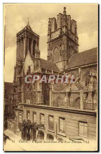 Ansichtskarte AK Caen Eglise Saint Jean et la Tour Penchee