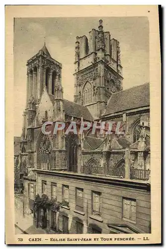 Ansichtskarte AK Caen Eglise Saint et Tour penchee