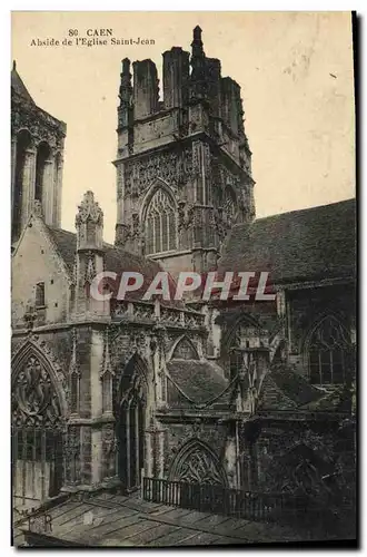 Ansichtskarte AK Caen Abside L Eglise Saint Jean