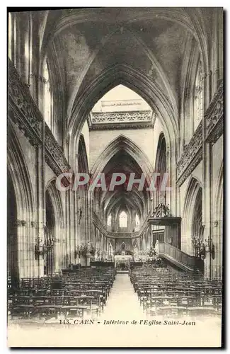 Cartes postales Caen Interieur de L Eglise Saint Jean