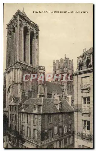 Cartes postales Caen L Eglise Saint Jean Les tours