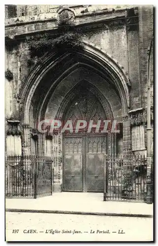 Ansichtskarte AK Caen L Eglise Saint Jean Le Portail