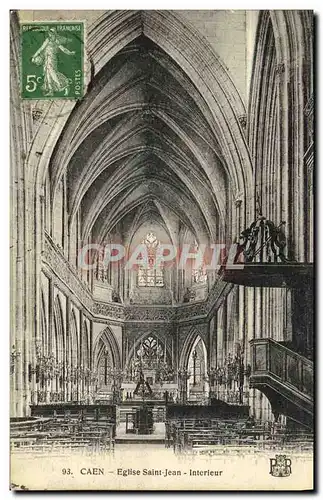 Ansichtskarte AK Caen L Eglise Saint Jean Interieur