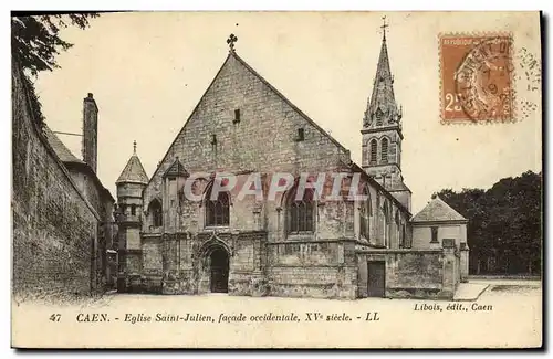 Cartes postales Caen L Eglise Saint Julien Facade occidentale