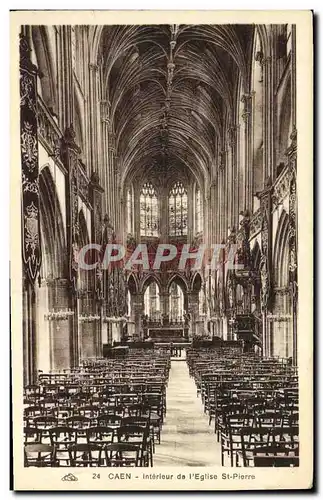Cartes postales Caen Interieur de Eglise Saint Pierre