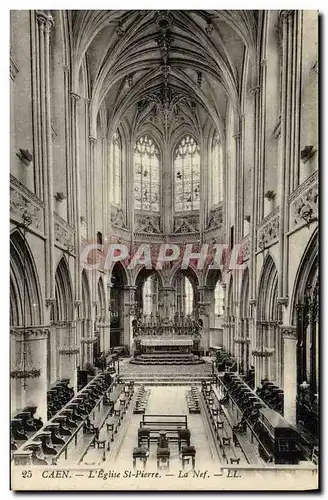 Ansichtskarte AK Caen Eglise Saint Pierre La nef