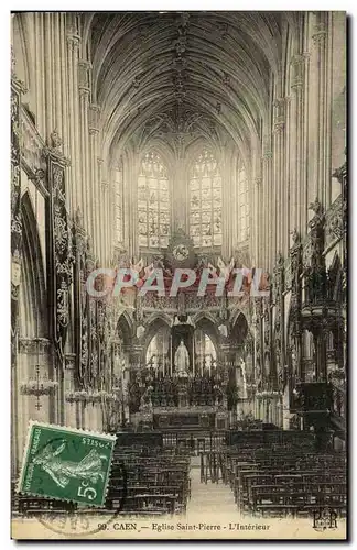 Cartes postales Caen Eglise Saint Pierre L Interieur
