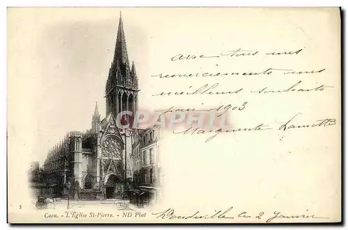 Cartes postales Caen Eglise Saint Pierre