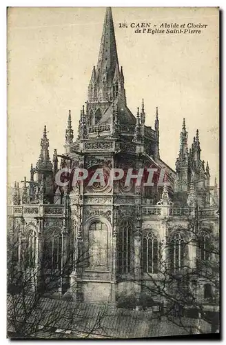 Cartes postales Caen Eglise Saint Pierre Abside et clocher