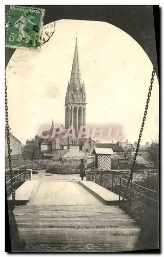 Cartes postales Caen Clocher de l Eglise Saint Pierre