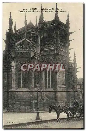 Cartes postales Caen Eglise Saint Pierre Abside Details d architecture