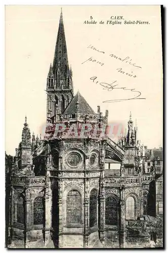 Ansichtskarte AK Caen Abisde de Eglise Saint Pierre