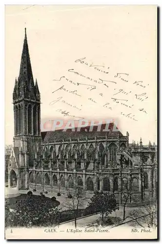 Cartes postales Caen Abisde de Eglise Saint Pierre