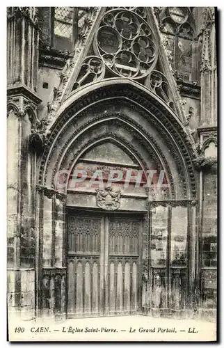 Cartes postales Caen Eglise Saint Pierre Le Portail