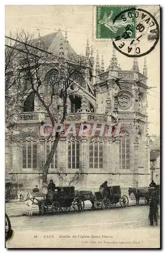 Ansichtskarte AK Caen Eglise Saint Pierre L Abside Caleches