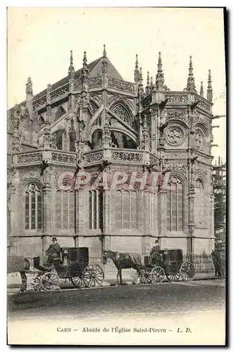 Cartes postales Caen Eglise Saint Pierre Abside Caleches