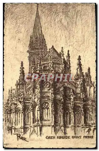 Cartes postales Caen Abside Saint Pierre