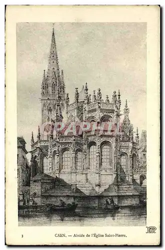 Cartes postales Caen Abside de L Eglise Saint Pierre