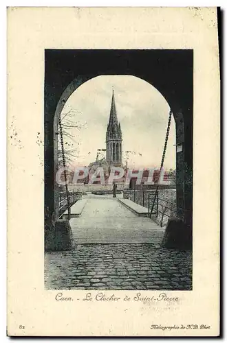Ansichtskarte AK Caen Abside Le clocher de l Eglise Saint Pierre