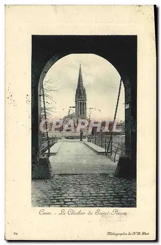 Cartes postales Caen Abside Le clocher de l Eglise Saint Pierre