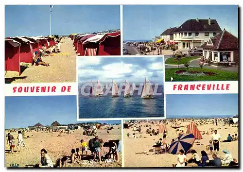 Cartes postales moderne Franceville Plage et les Parasols