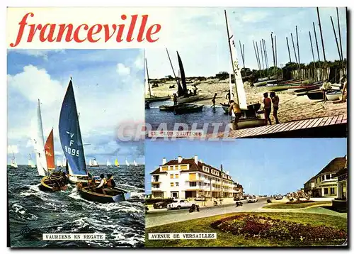 Cartes postales moderne Franceville Club nautique Vauriens en regate Avenue de Versailles