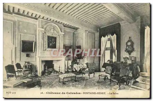 Cartes postales Chateaux de Calvados Fontaine Henry Le Salon