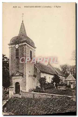 Cartes postales Fontaine Henry L Eglise