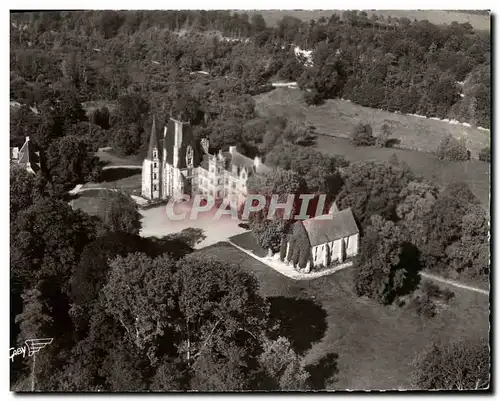 Moderne KarteA La France vue du Ciel Fontaine Henry Le Chateau et la Chapelle