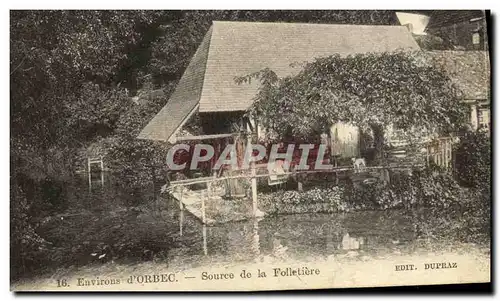 Cartes postales Environs d Orbec Source de la Folletiere