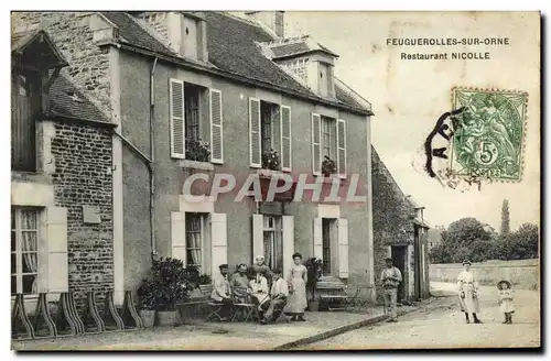 Cartes postales Feuguerolles sur Orne Restaurant Nicolle TOP