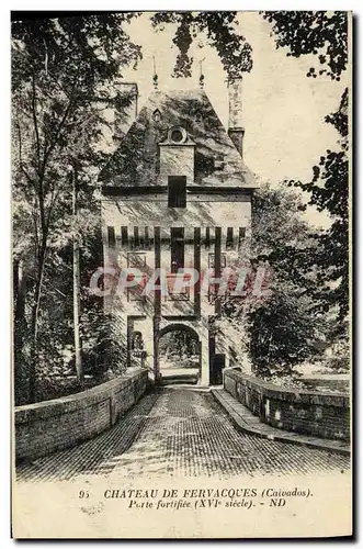 Cartes postales Chateau de Fervaques Porte fortifiee