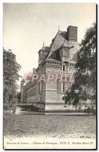 Cartes postales Environs de Lisieux Chateau de Fervaques XVll e S Pavillon Henri lV