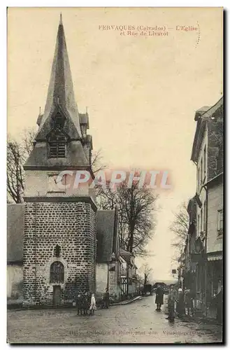 Ansichtskarte AK Fervaques L eglise et Rue de Livarot