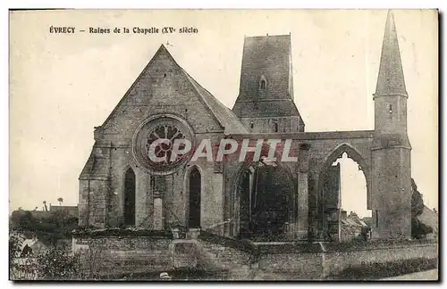 Cartes postales evrecy Ruines de la Chapelle