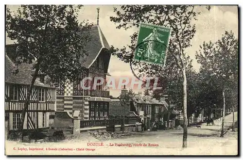 Cartes postales Dozule Le Faubourg route de Rouen