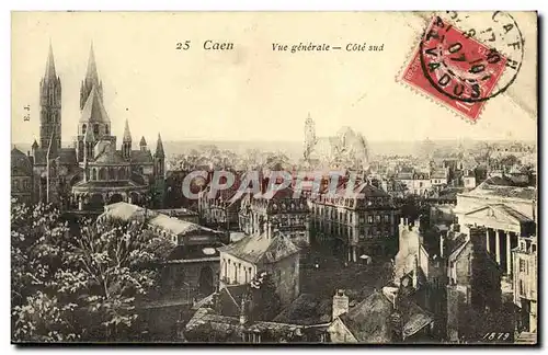 Cartes postales Caen Vue generale Cote sud