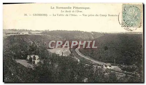 Cartes postales Grimbosq La Vallee de l Orne Vue prise du Camp Romain