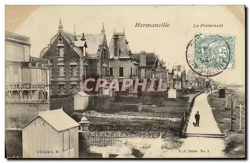 Cartes postales Hermanville La Promenade