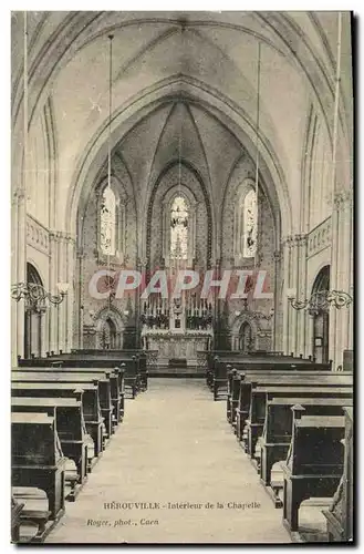 Ansichtskarte AK Herouville Interieur de la Chapelle