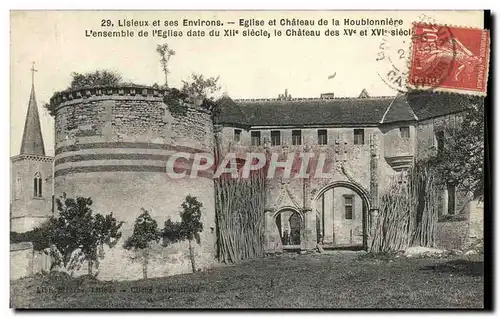 Cartes postales Lisieux et Ses Environs Eglise et Chateau de La Houblonniere